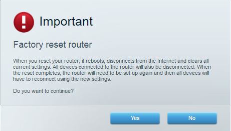 Reset your Linksys router using myrouter.local